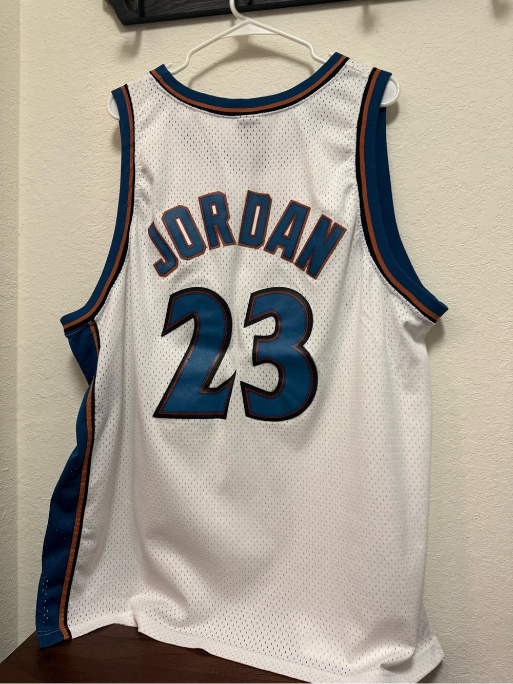 NBA White and Teal Jordan #23 Mesh Basketball Jersey